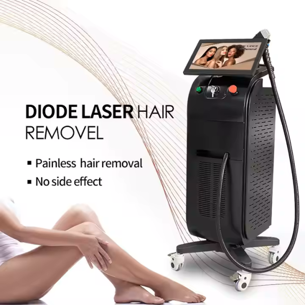 755 808 1064 Laser Hair Removal Skin Cooling Laser Hair Removal 2400w Hair Remover Laser Single 50W - 图片 5