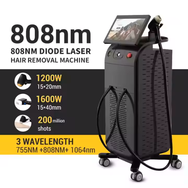 755 808 1064 Laser Hair Removal Skin Cooling Laser Hair Removal 2400w Hair Remover Laser Single 50W - 图片 7